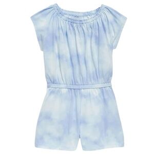 Girls Old Navy Romper Blue Jumpsuit tie dye summer outfit size small (6